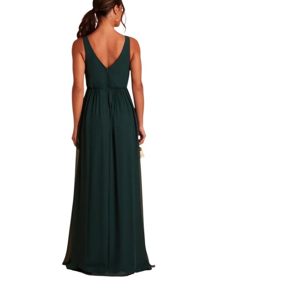 Birdy Grey NEW Laurie Empire Dress in Chiffon Emerald - Picture 3 of 9